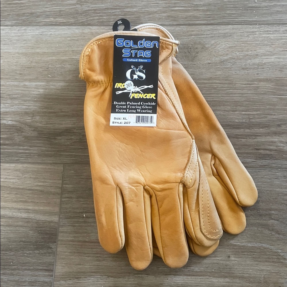 Golden Stag Iron Fencer - Double Palmed Cowhide - XL - Style 207 - NWT